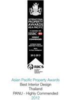 2012 International Property Awards Asia Pacific: Best Interior Design Thailand PANU